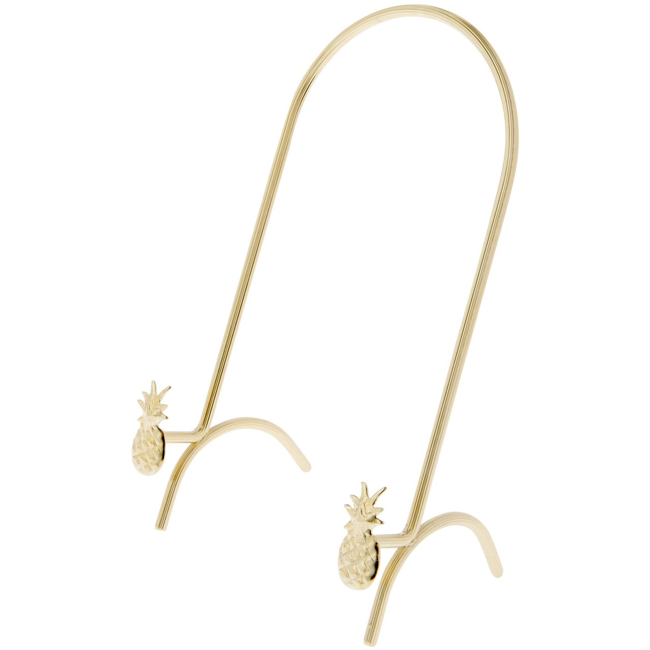 Bard's Brass Metal Easel Stand, Pineapple, 7.75" H x 5" W x 4" D